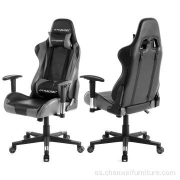 Silla de juego de PC de gamer de deportes giratorios ajustables